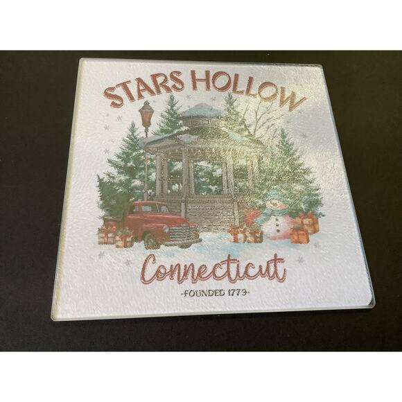 Gilmore Girls Stars Hollow Cutting Board/Hot Trivet 7.75"x7.75"-Show Memorabilia - Picture 1 of 4